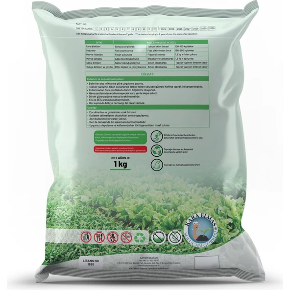KaraElmas Solucan Gübresi 1 kg - Resim 2