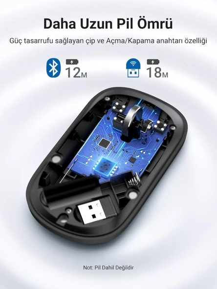 Ugreen MU001 Kablosuz Optik Mouse - Teşhir - Resim 4