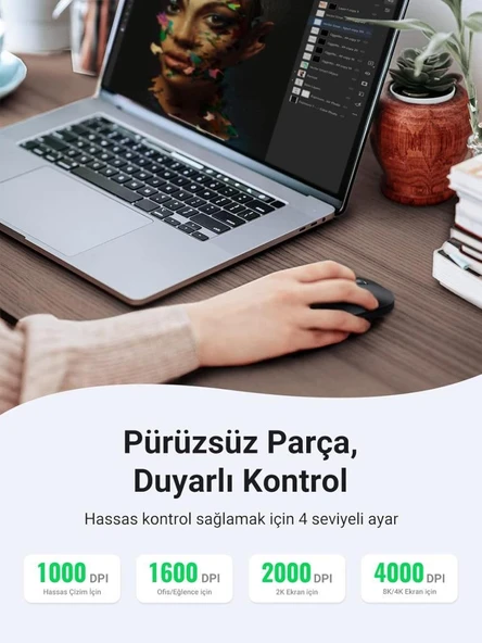 Ugreen MU001 Kablosuz Optik Mouse - Teşhir - Resim 7