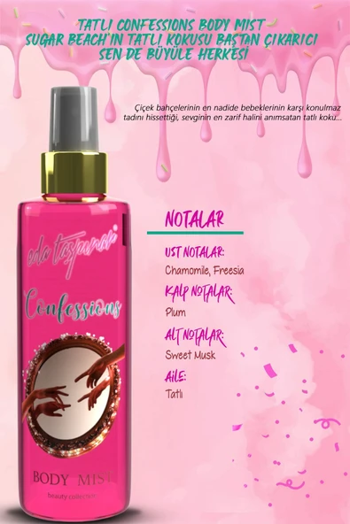 Confessions Body Mist Vücut Spreyi 200ml. - Resim 3