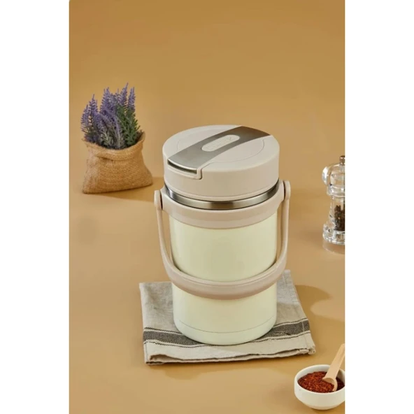 AKILLIELMA-ZEGO KREM YEMEK TERMOSU ÇELİK 2.2 LT YK1413 XG-7023 5459 ürün görseli 1