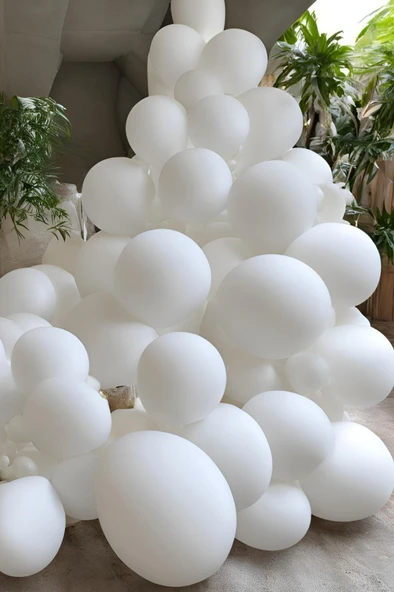 Beysüs Beyaz Mat Balon 20 Adet 12inç - Resim 8