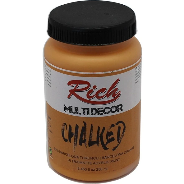 Rich Multi Decor Chalked Boya 250 Ml Barcelona  Turuncu 4518 ürün görseli 1