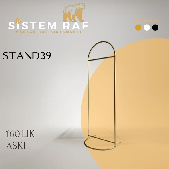 160lık Gold Askılık - Orta Stand ürün görseli 1