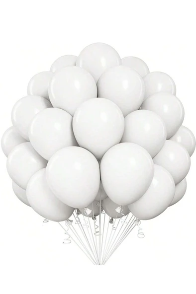 Beysüs Beyaz Mat Balon 20 Adet 12inç - Resim 3