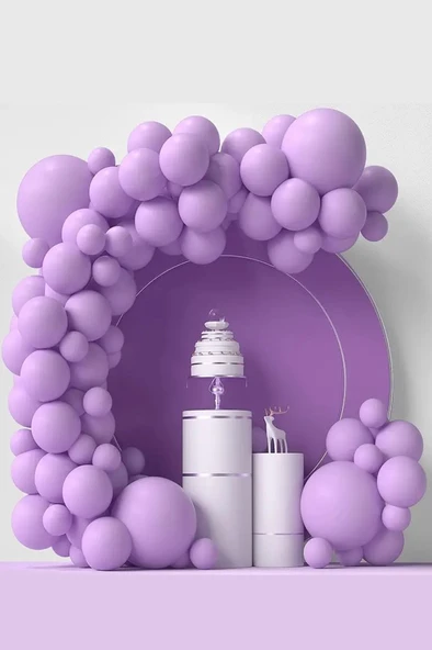 Beysüs Lila Makaron Balon 20 adet 12inç ürün görseli 1