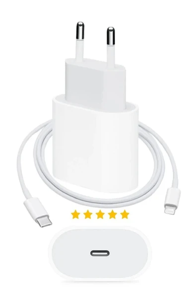 giyitec iPHONE Lightning Serilerle Uyumlu Hızlı Şarj Aleti Seti 6 7 8 X 11 12 13 14 Pro Max Plus ürün görseli 1