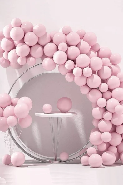 Beysüs Pembe Makaron Balon 20 adet 12inç - Resim 4
