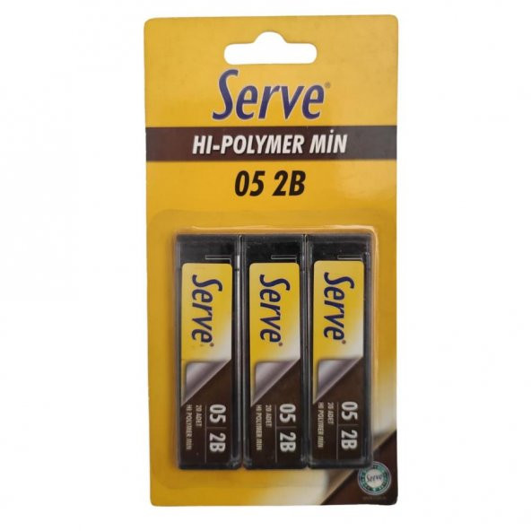 0.5 Kalem Ucu 3 Adet Serve 0.5mm Siyah Kalem Uçları 3lü Paket ürün görseli 1