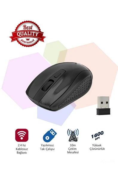 giyitec Kablosuz Wireless Optik Mouse MS 85 1600 dpi 4 Renk ürün görseli 1