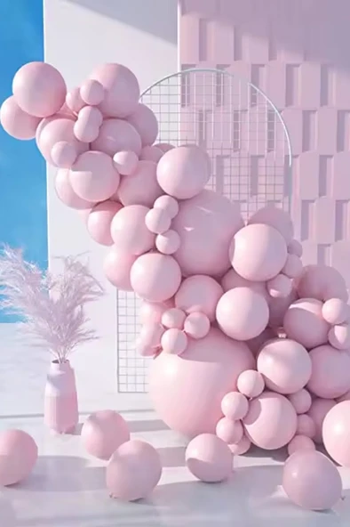 Beysüs Pembe Makaron Balon 20 adet 12inç - Resim 7