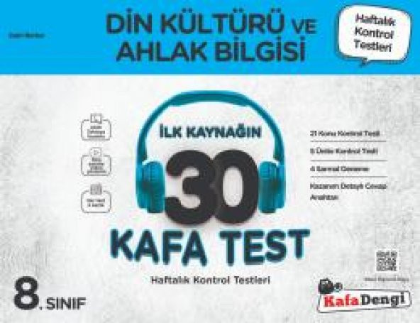 Kafadengi 8. Sınıf Lgs Din Kültürü Kafa Test 2023 ürün görseli 1