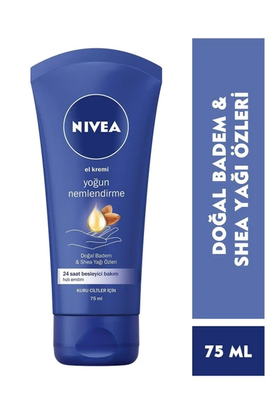 Nivea El Kremi Yoğun Nemlendirici Badem & Shea Yağı 75 ml ürün görseli 1