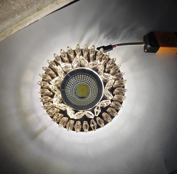 PTTAVM: ENBRIGHT 8196 Cam Spot Kasası 5W Beyaz Işık Led Çerçeveli
