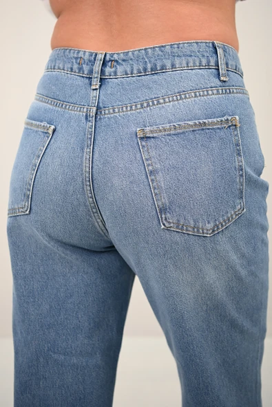 Kadın Büyük Beden Yüksek Bel Mom Jean 4418-25 DPL-968 ürün görseli 1