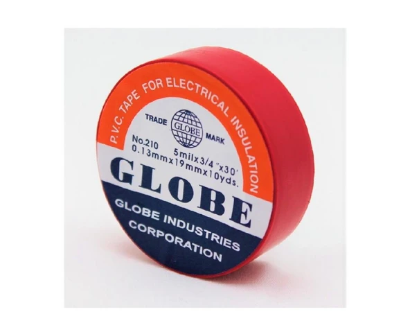 Globe İzolebant 19 mm Elektrik Bandı Kırmızı ürün görseli 1