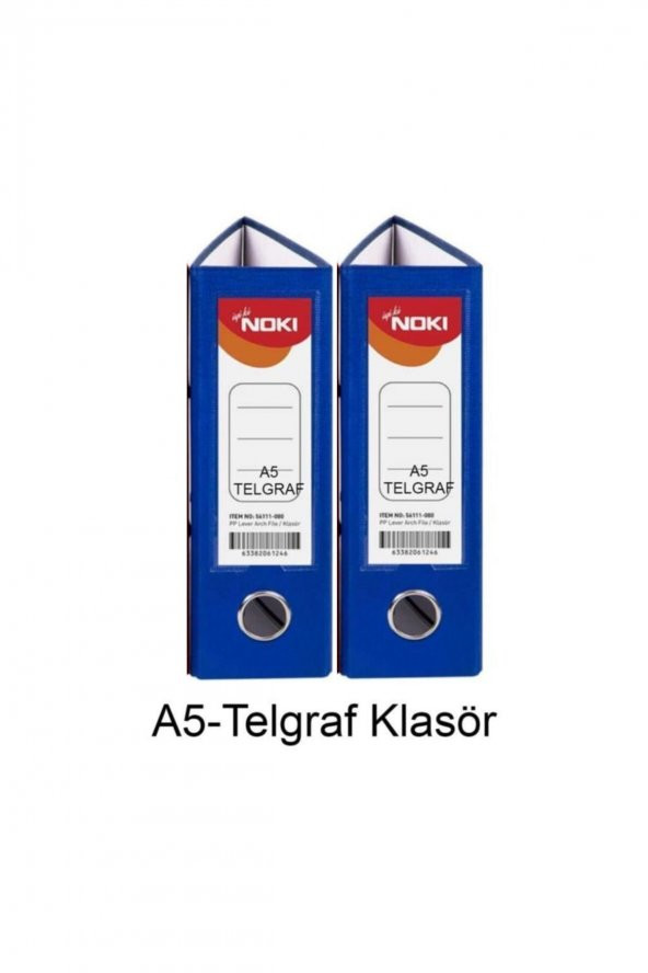 Telgraf Klasör Mavi Geniş A5 Plastik 2 Adet ürün görseli 1