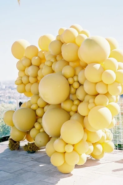 Beysüs Sarı Makaron Balon 20 adet 12inç - Resim 2