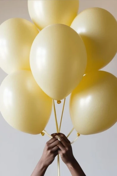 Beysüs Sarı Makaron Balon 20 adet 12inç - Resim 5