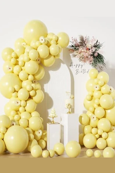 Beysüs Sarı Makaron Balon 20 adet 12inç ürün görseli 1