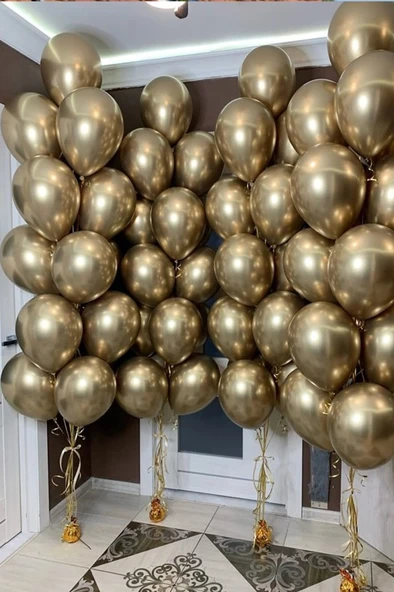 Beysüs Gold Krom Balon 7 Adet 12inç - Resim 4