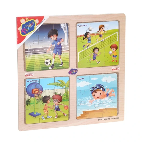ONY-343/344/345/346 Ahşap Eğitici 4'lü Puzzle -Onyıl ürün görseli 1