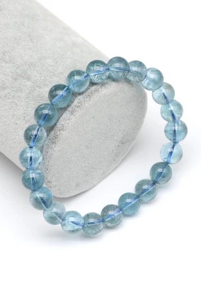 Topaz Doğal Taş Bileklik 8 mm Küre Kesim ürün görseli 1