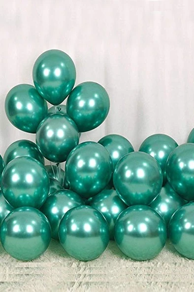 Beysüs Yeşil Krom Balon 7 adet 12inç - Resim 3
