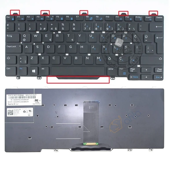 Dell Latitude E7490 Notebook Klavye - Tuş Takımı / Ver.1 - TR - Resim 2