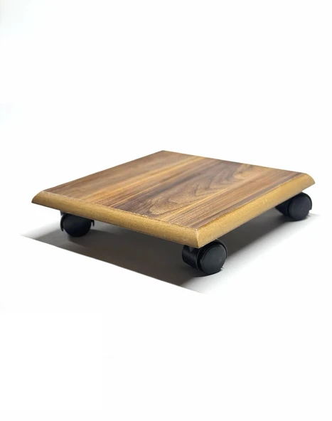 Kaplamalı Kare Ahşap Saksı Altlığı Damacana Tüp Saksı Sehpas 30x30 Cm ürün görseli 1