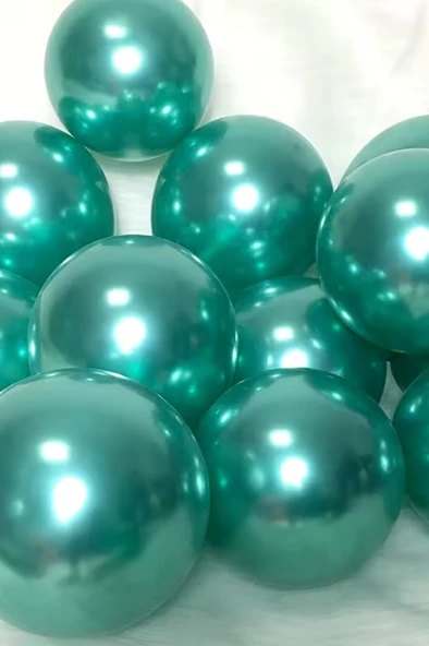 Beysüs Yeşil Krom Balon 7 adet 12inç - Resim 5