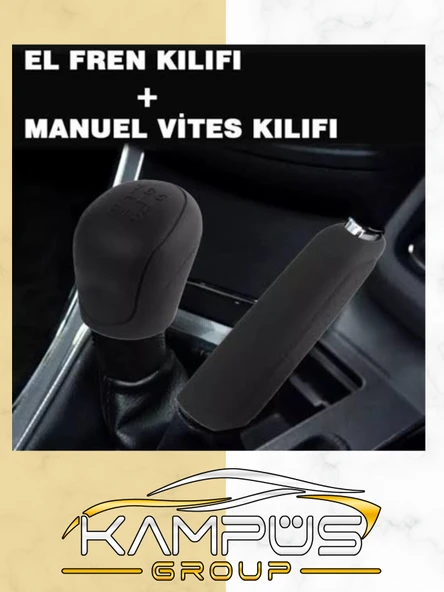 Oto Araç Siyah Silikon El Freni Ve Manuel Vites Topuzu Kılıfı Seti-2parça ürün görseli 1