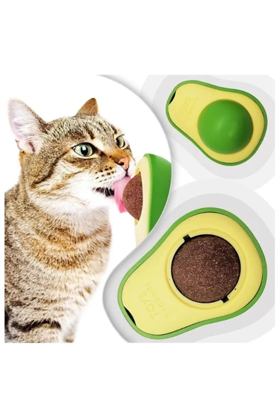 Pribor Avokado Catnipli Kedi Çimi Topu Avokado Kedi Nanesi Oyuncağı ürün görseli 1