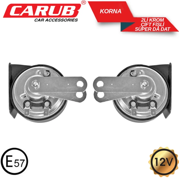 Korna 12V 2Li Süper Dadat Çift Fişli BELGELİ ürün görseli 1