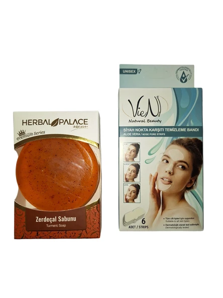 Zerdeçal sabunu premiun series 125 gr (Kojiso kojic etkili ) + Siyah nokta karşıtı temizleme bandı ürün görseli 1