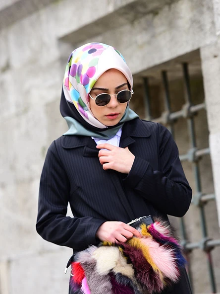 El boyama  Twill İpek Eşarp - Resim 4
