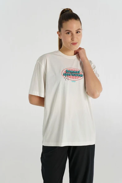Hummel 912150-9003 Patez Oversize Kadın Spor Tişört ürün görseli 1