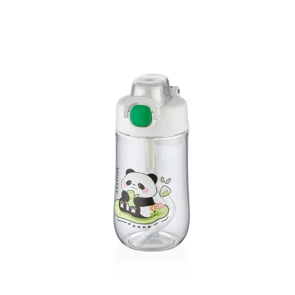Shotay Çocuk Su Matarası Tritan Panda 500Ml Beyaz ST-7011-2 ürün görseli 1