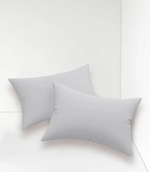 Upstyle 2li Yastık Kılıfı Solid Gri - Resim 2