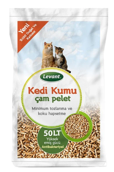 KEDİ KUMU ÇAM PELETİ 50 L %100 ORGANİK ürün görseli 1