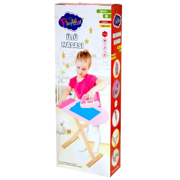 Nessiworld Playwood Ahşap Ütü Masası Seti ürün görseli 1