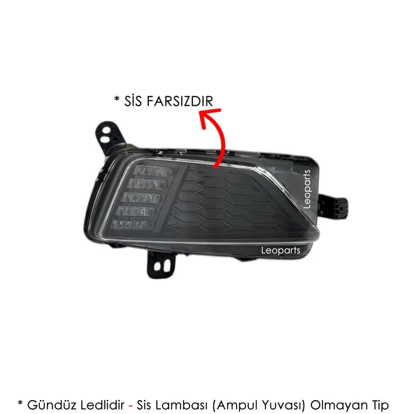Leoparts Polo Sis Lambası Sağ (Gündüz Ledli - Sis Farsız) 2018-2020 2G0941662B ürün görseli 1
