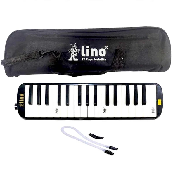Nessiworld Lino 32 Tuşlu Bez Çantalı Melodika Siyah ürün görseli 1