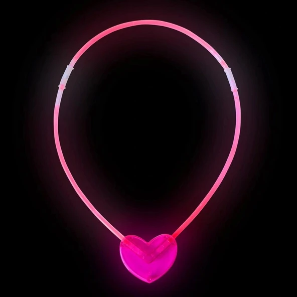 Nessiworld Karanlıkta Yanan Glow Stick Kalp Şekilli Kolye 6 Renk 6 Adet ürün görseli 1