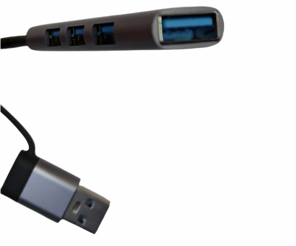 Usb To Type-C Usb Çoklayıcı - Resim 3