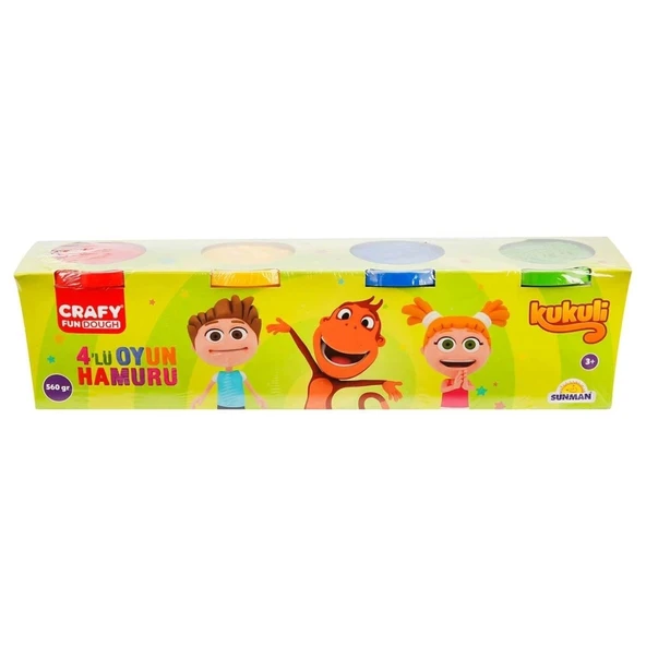 Nessiworld Kukuli 4'lü Oyun Hamuru 560 gr - Resim 2