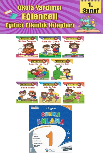 1.Sınıf Okuma Anlama + Okumayı Sevdiren Büyük Boy 8li Hikaye Seti ürün görseli 1