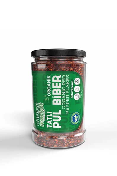 Ekoloji Market Organik Glutensiz Kavanoz Pul Biber- Tatlı 70 gr ürün görseli 1