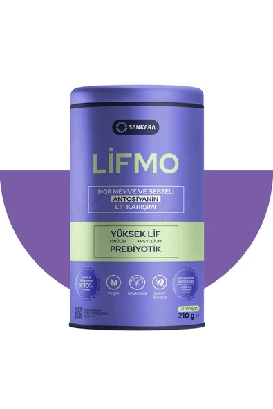 Sankara Lifmo Mor Meyve Ve Sebzeli Antosiyanin Lif Karışımı 210 gr ürün görseli 1