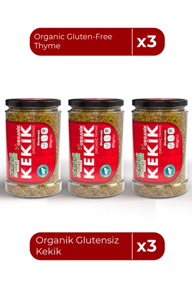 Ekoloji Market Organik Glutensiz Kekik 30 Gr x3 / Organic Gluten-Free Thyme 30 Gr x3 ürün görseli 1